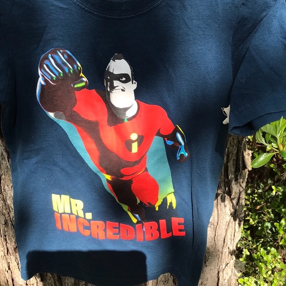 Disney Pixar Incredibles 2 Blue Short Sleeves Tee Mr Incredible Boys 6/6X - Picture 3 of 10